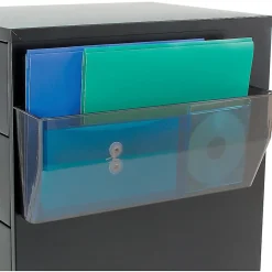 Deflecto Magnetic Wall File Pocket, Smoke