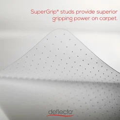 Deflecto Polycarbonate Chair Mat For Pile Carpets, Rectangular, 36"W x 48"D, Clear