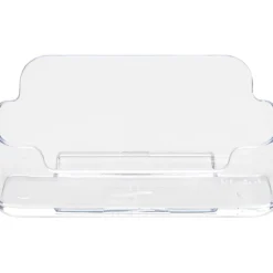Deflecto Single-Compartment Business Card Holder, 50-Card Capacity, Clear