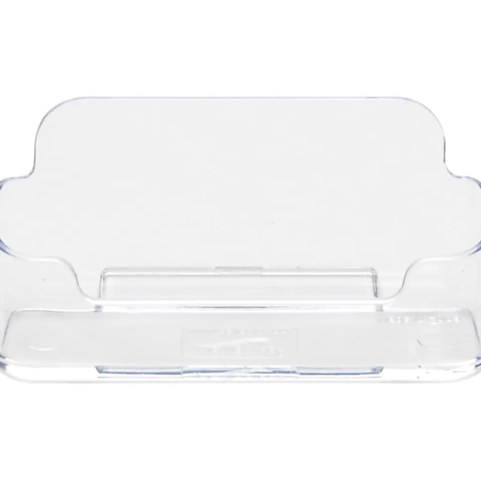 Deflecto Single-Compartment Business Card Holder, 50-Card Capacity, Clear