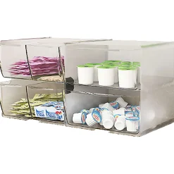 Deflecto Stackable Cube With 4 Drawers, 6