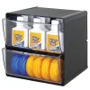 Deflecto Stackable Cube With 2 Drawers, 6"H x 6"W x 6"D, Black