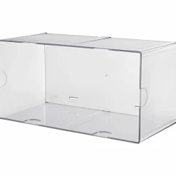 Deflecto Stackable Double Cube, 12"H x 6"W x 6"D, Clear