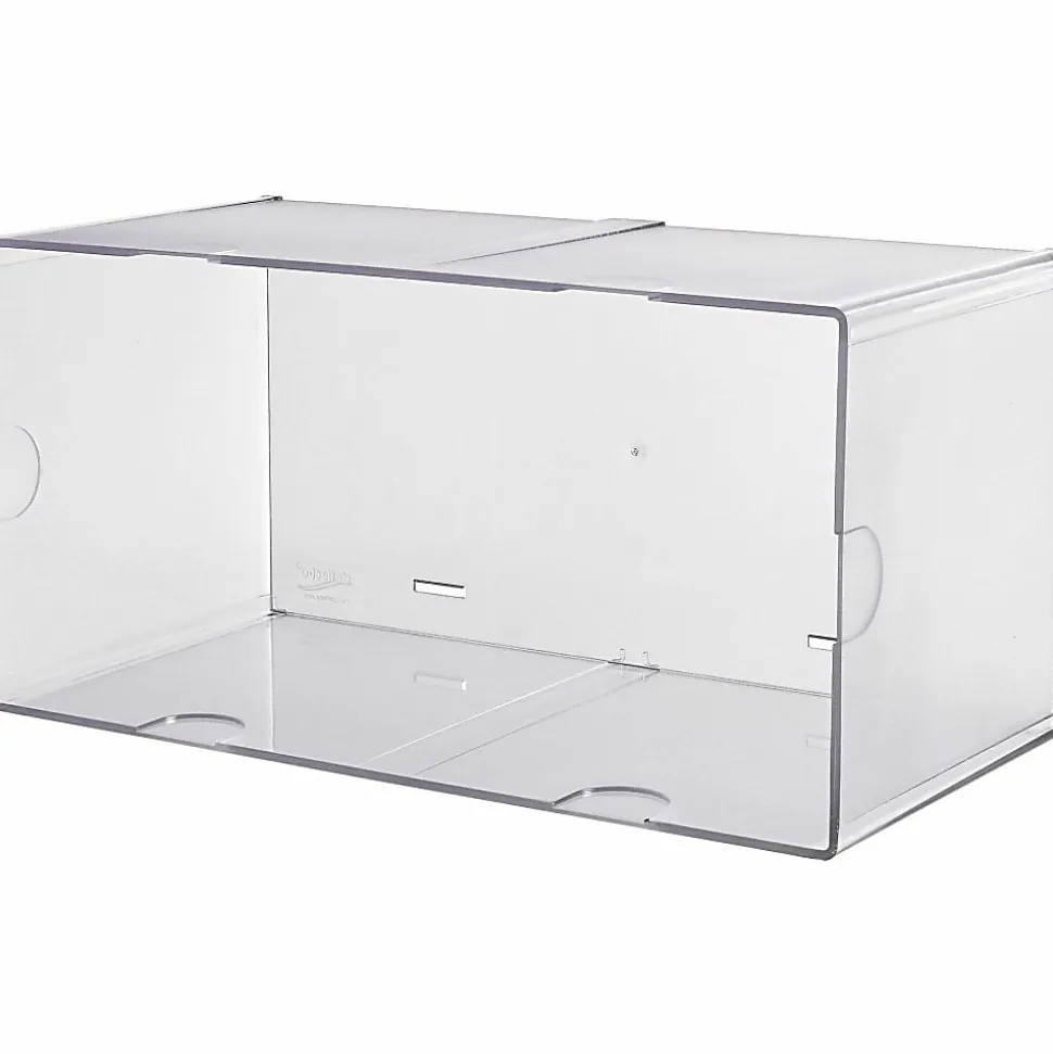 Deflecto Stackable Double Cube, 12"H x 6"W x 6"D, Clear