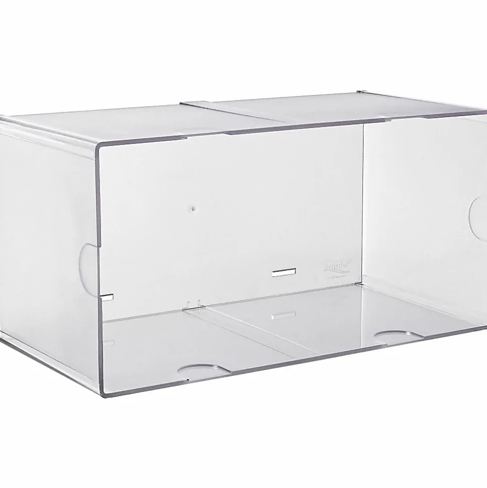 Deflecto Stackable Double Cube, 12"H x 6"W x 6"D, Clear