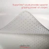 Deflecto® SuperMat Chair Mat For Medium Pile Carpet, Beveled Lip, 45"W x 53"D, Clear