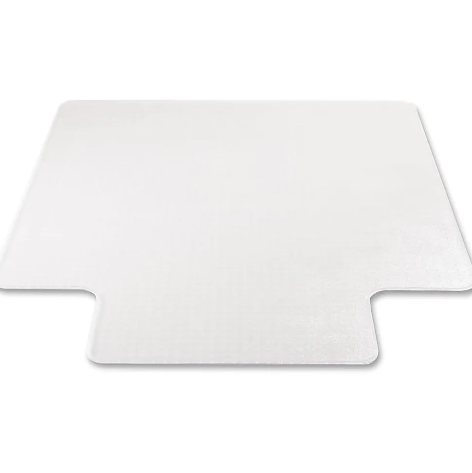 Deflecto® SuperMat Chair Mat For Medium Pile Carpet, Beveled Lip, 45"W x 53"D, Clear