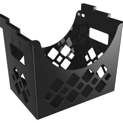 Deflecto Sustainable Office Desktop Hanging File Holder, 9.6"H x 13.3"W x 8.5"D, Desktop, Recycled, Black, 1Each