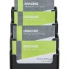 Deflecto® 4-Tier Business Card Holder, 3.5" x 3.9" x 4.1", Black