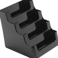 Deflecto® 4-Tier Business Card Holder, 3.5