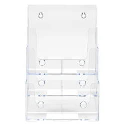 Deflecto 3-Tier Magazine Literature Holder, 12 5/8