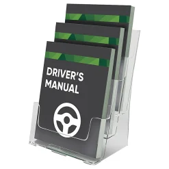 Deflecto 3-Tier Magazine Literature Holder, 12 5/8