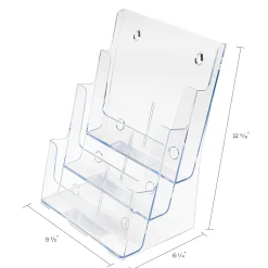 Deflecto 3-Tier Magazine Literature Holder, 12 5/8