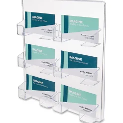Deflecto® Wall Mount Acrylic Business Card Holder, Clear