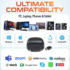 Delton C4700 360° Voice Pickup Wired And Wireless Speakerphone, Black