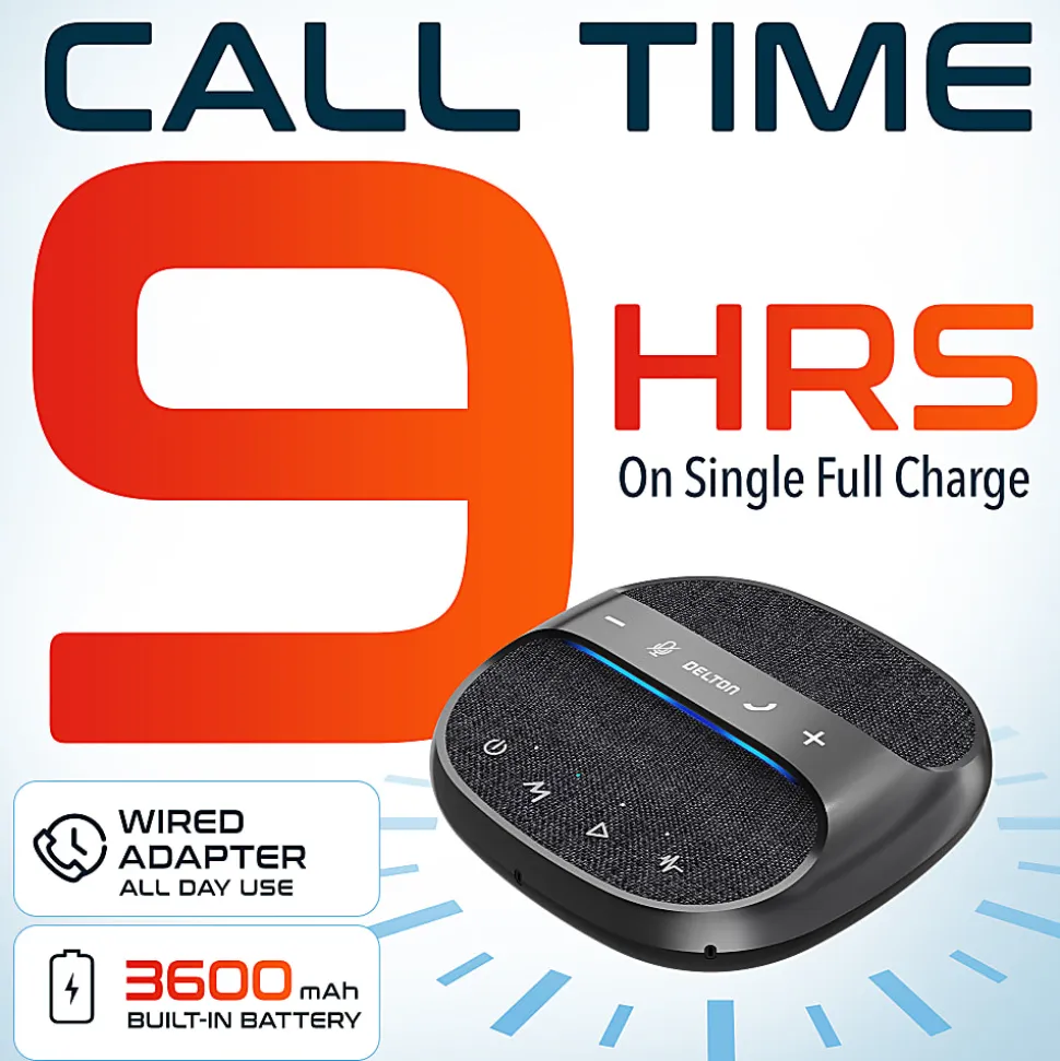 Delton C4700 360° Voice Pickup Wired And Wireless Speakerphone, Black