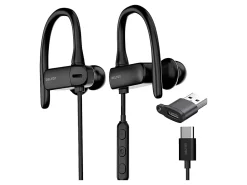 Delton 24ECA Stereo USB Type-C Earbuds, Black, DWH24ECA