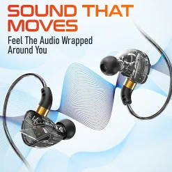 Delton 31E Ergonomic USB Computer Earbuds, Black, DWH31EBK