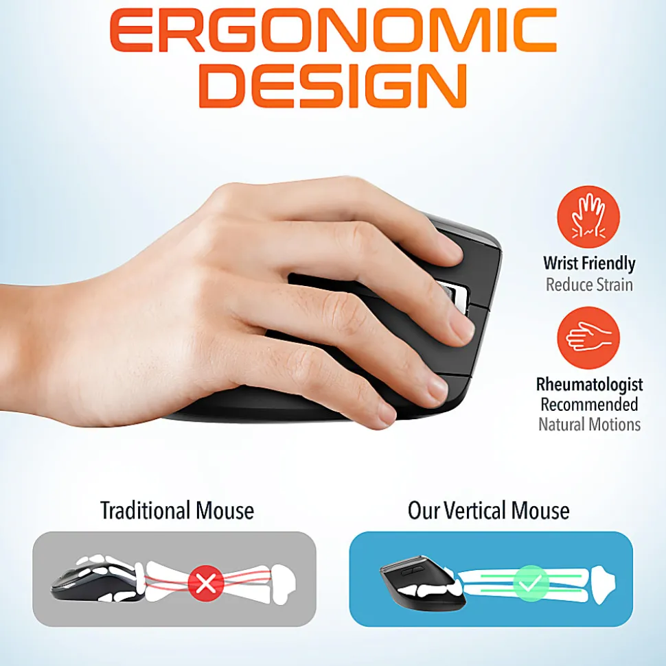 Delton G20 Ergonomic Wireless Keyboard And Mouse Combo, Black