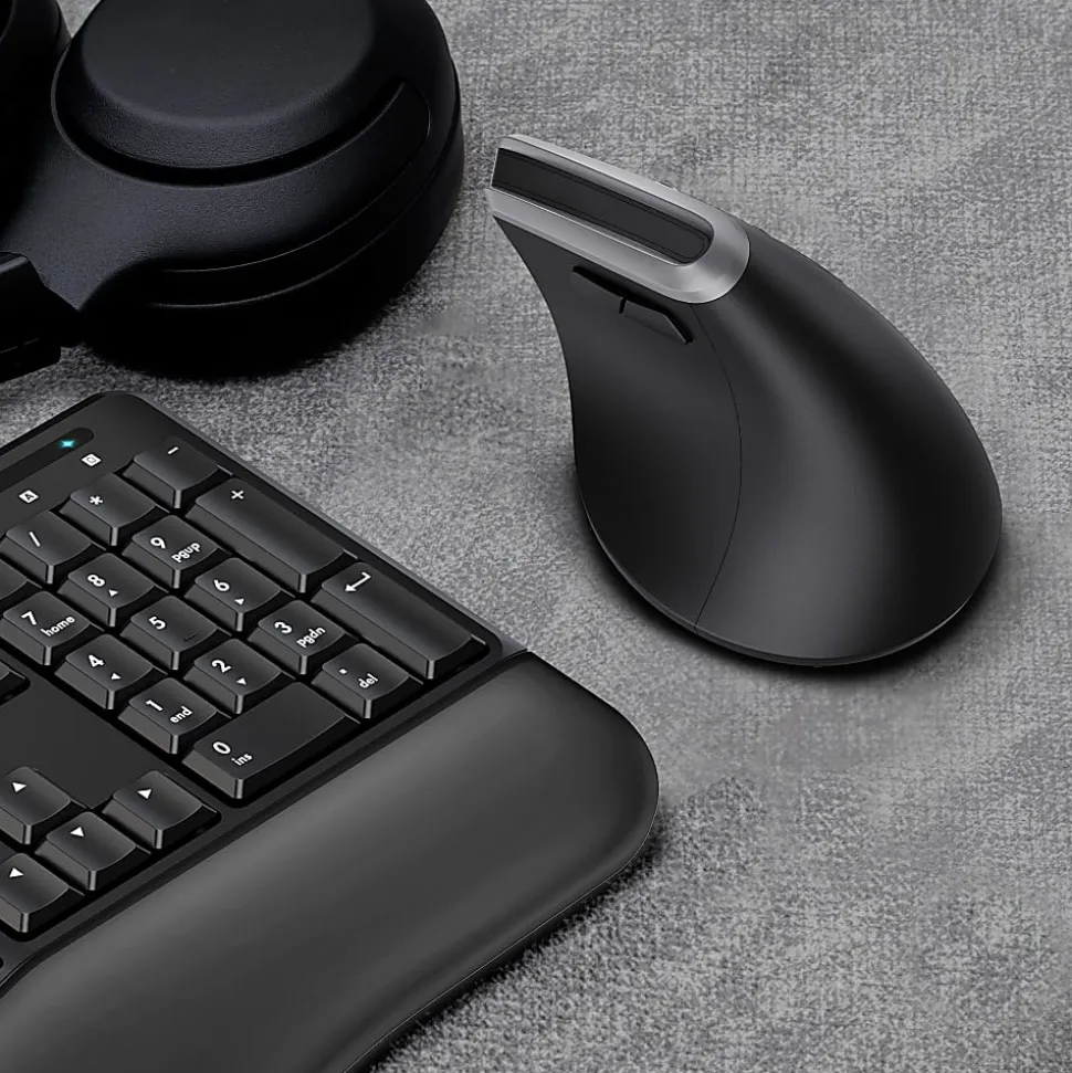 Delton G20 Ergonomic Wireless Keyboard And Mouse Combo, Black