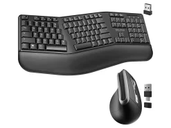Delton G20 Ergonomic Wireless Keyboard And Mouse Combo, Black