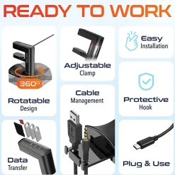 Delton HS7 Headset Holder And USB Charging Hub, 6