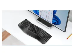 Delton KB200 & S18 Ergonomic Wireless Battery Keyboard And Mouse Set, Black, Total Qty 1