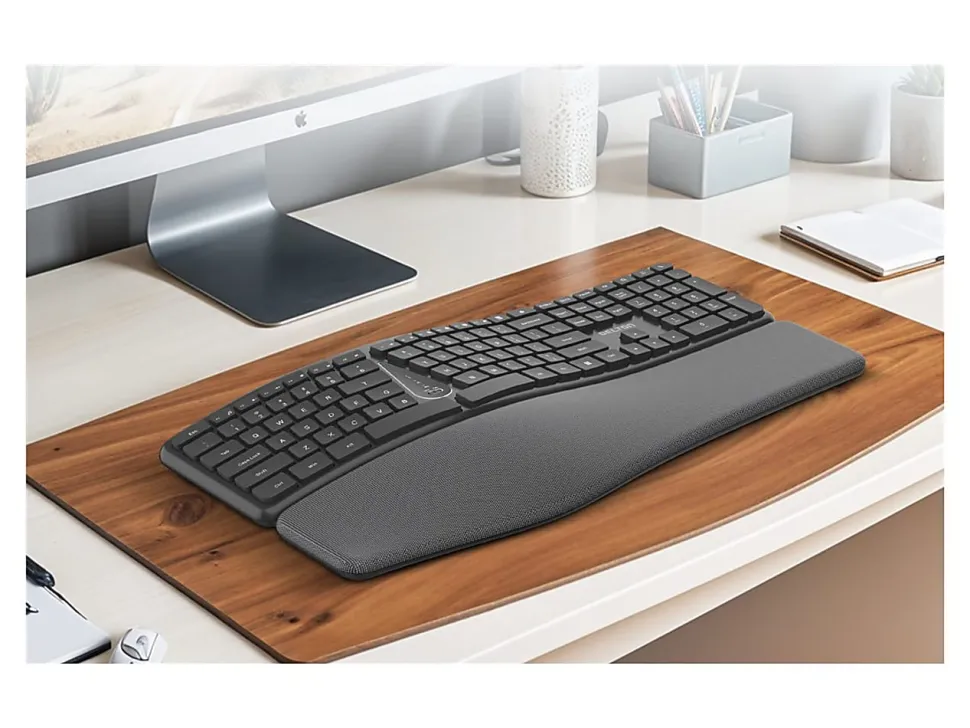 Delton KB250 Wireless Ergonomic Keyboard, Black