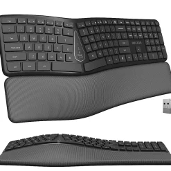 Delton KB250 Wireless Ergonomic Keyboard, Black
