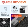 Delton KB90 Wireless Rechargeable Solar Powered Keyboard, Black