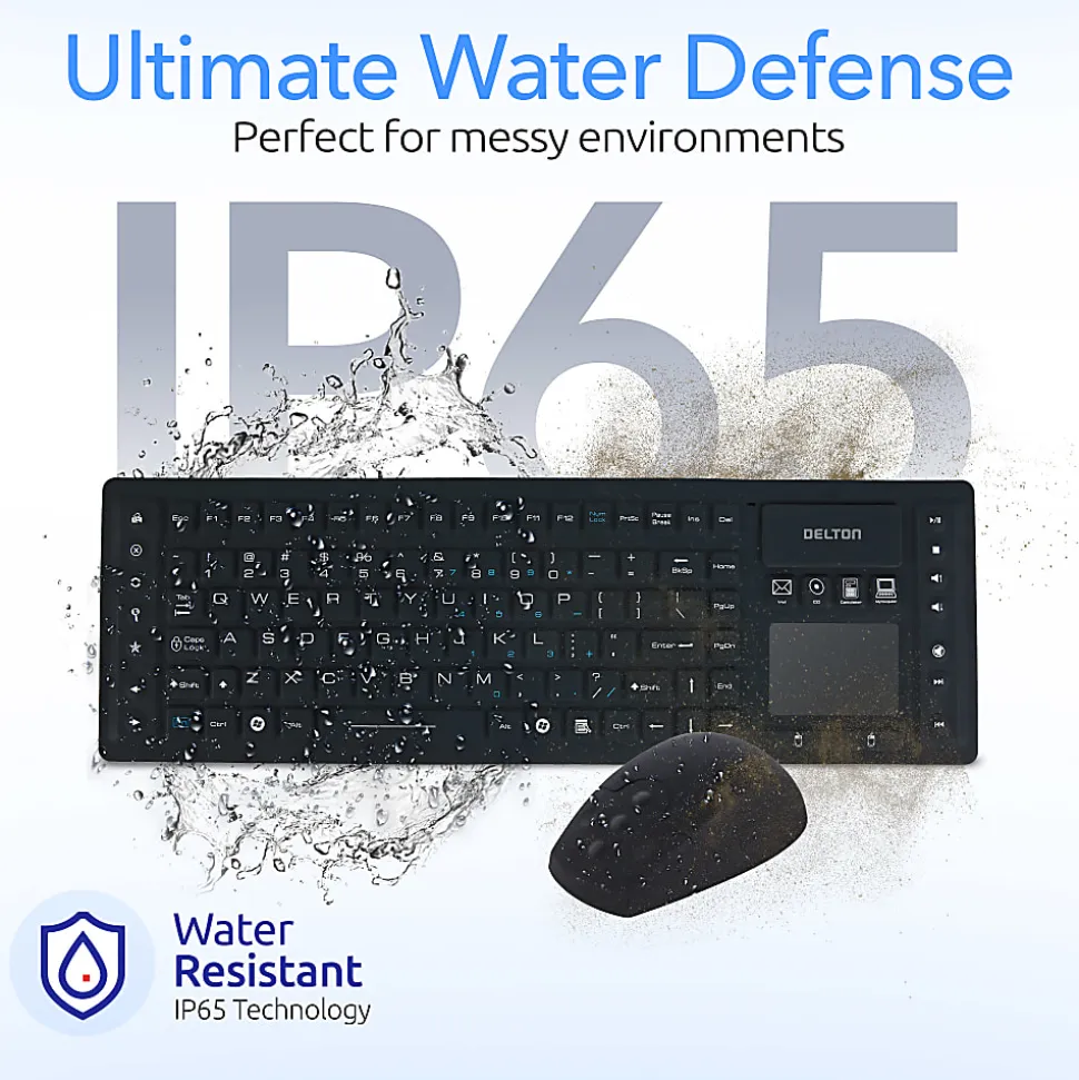 Delton M90/M44 Wireless Keyboard And Optical Mouse Combo, Black