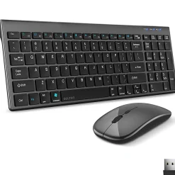 Delton N36 Slim Wireless Keyboard And Optical Mouse Combo, Black