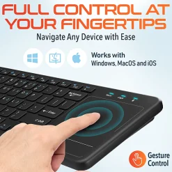 Delton N60 Small Bluetooth Keyboard With Touchpad, Black