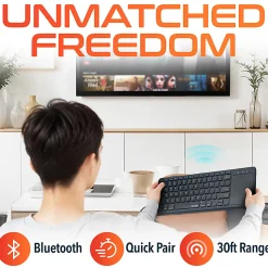Delton N60 Small Bluetooth Keyboard With Touchpad, Black