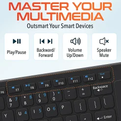 Delton N60 Small Bluetooth Keyboard With Touchpad, Black