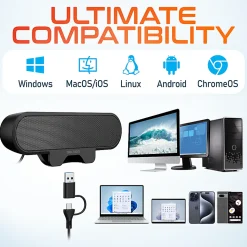 Delton P150 Clip-On 10-Watt USB-A Computer Speaker