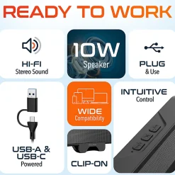 Delton P150 Clip-On 10-Watt USB-A Computer Speaker
