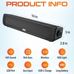 Delton SB200 Wireless USB Stereo Computer Speaker