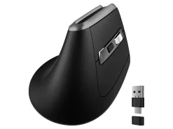 Delton S20 Ergonomic Vertical Wireless Mouse, Black