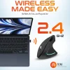 Delton S12 Vertical Ergonomic Wireless Mouse, Black