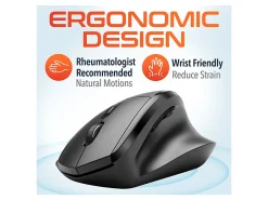 Delton S30 Wireless Ergonomic Computer Mouse, Black
