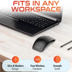 Delton S10 Wireless Optical Computer Mouse, Black