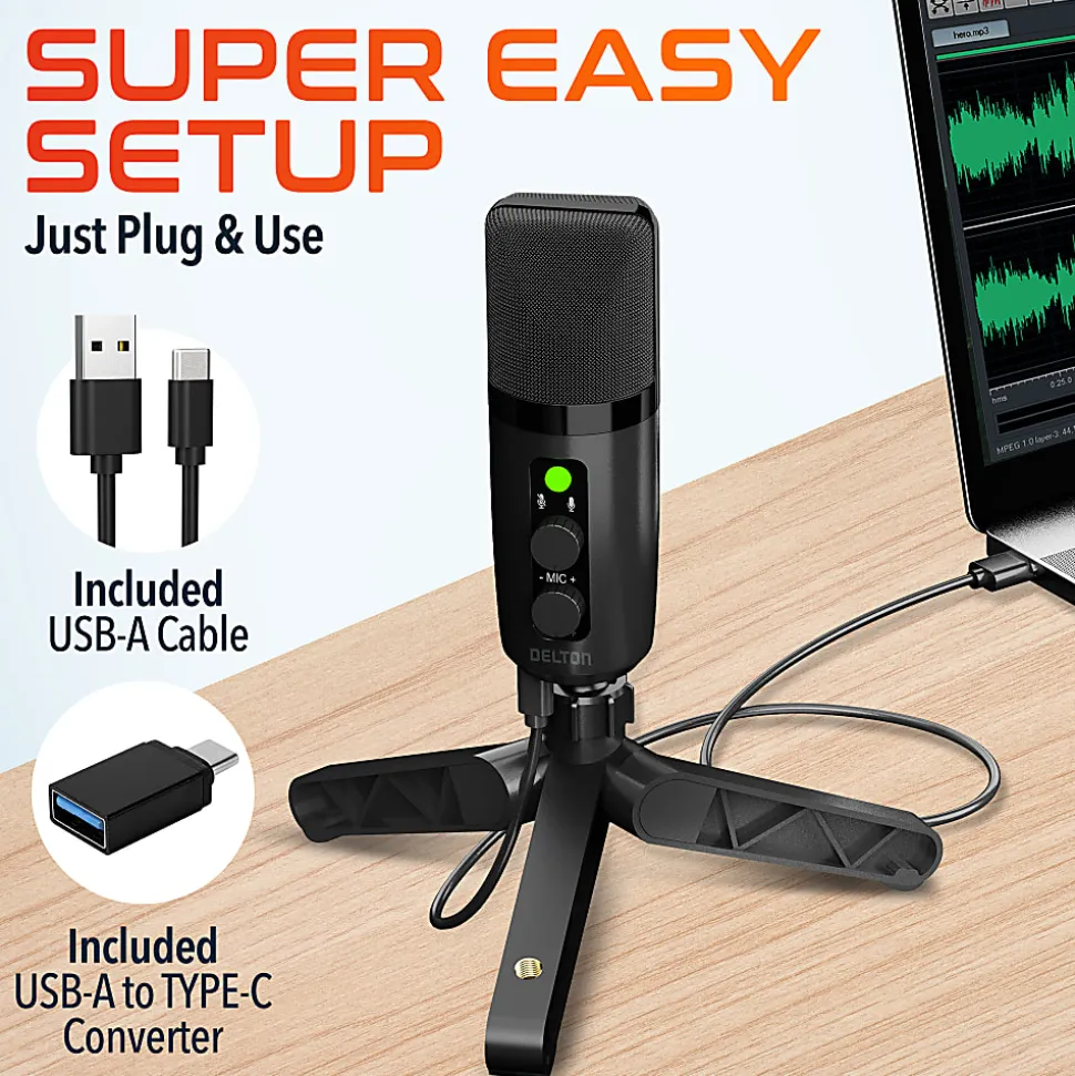 Delton U3000 USB Condenser Computer Microphone