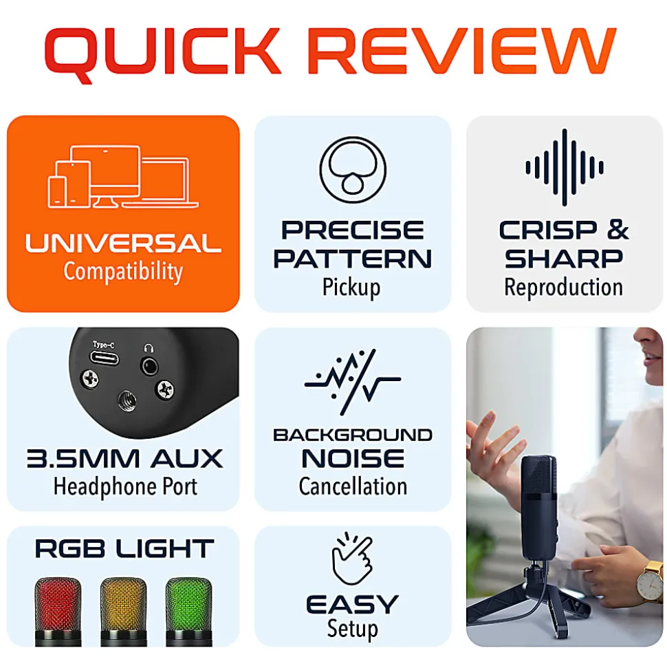 Delton U3000 USB Condenser Computer Microphone