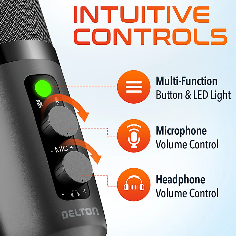Delton U3000 USB Condenser Computer Microphone