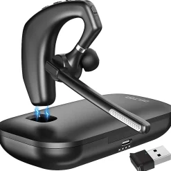 Delton 95X Ultralight Wireless Bluetooth Computer Headset, (Black), DBH95X