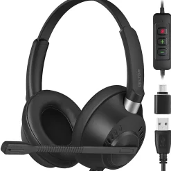 Delton 42Y Noise-Canceling Stereo Over-Ear Headset, Black