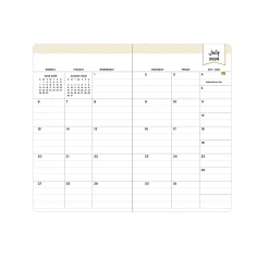 Deluxe Planner DD Black FL 3.625x6.125 AY26–27 Monthly