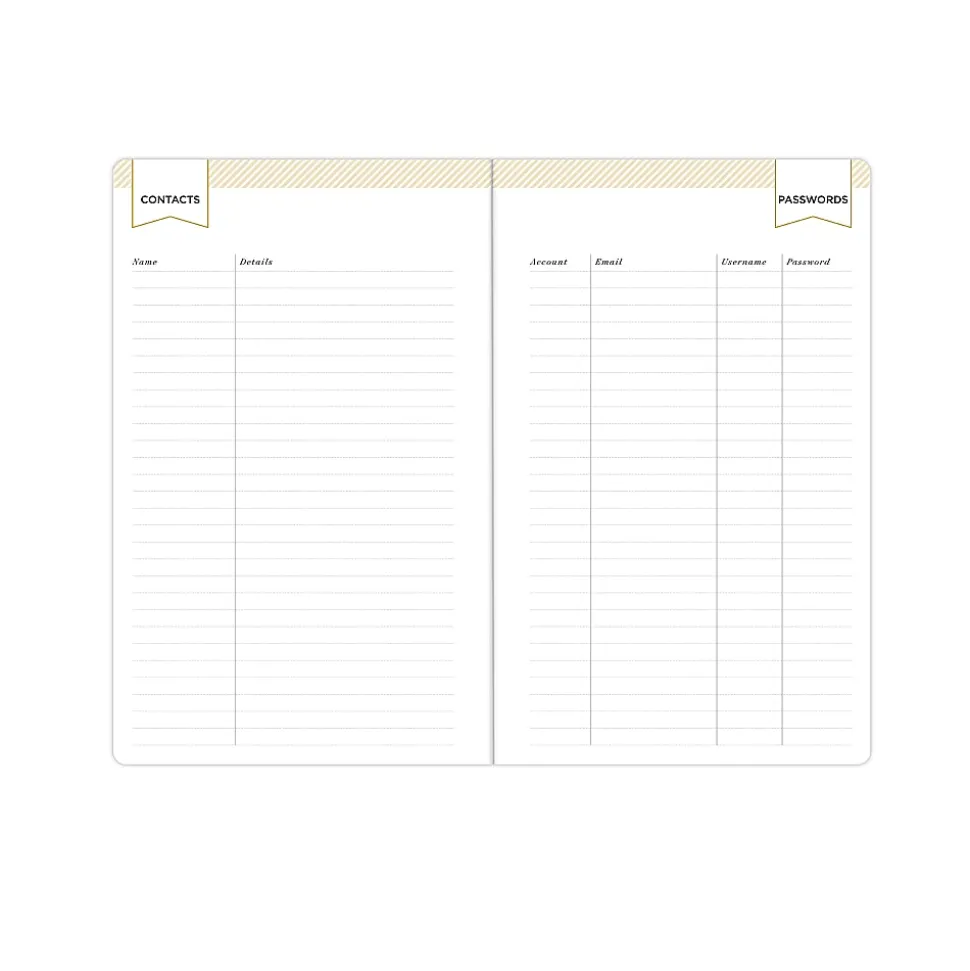 Deluxe Planner DD Black FL 5x8 AY26–27 Monthly