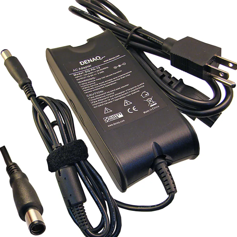 Denaq AC Adapter For Dell™ Inspiron, Latitude, Precision, Studio, Vostro & XPS Series Laptops, Black, DOTDQPA127450